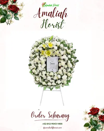 Krans Bunga Duka Cita di Kebonsari